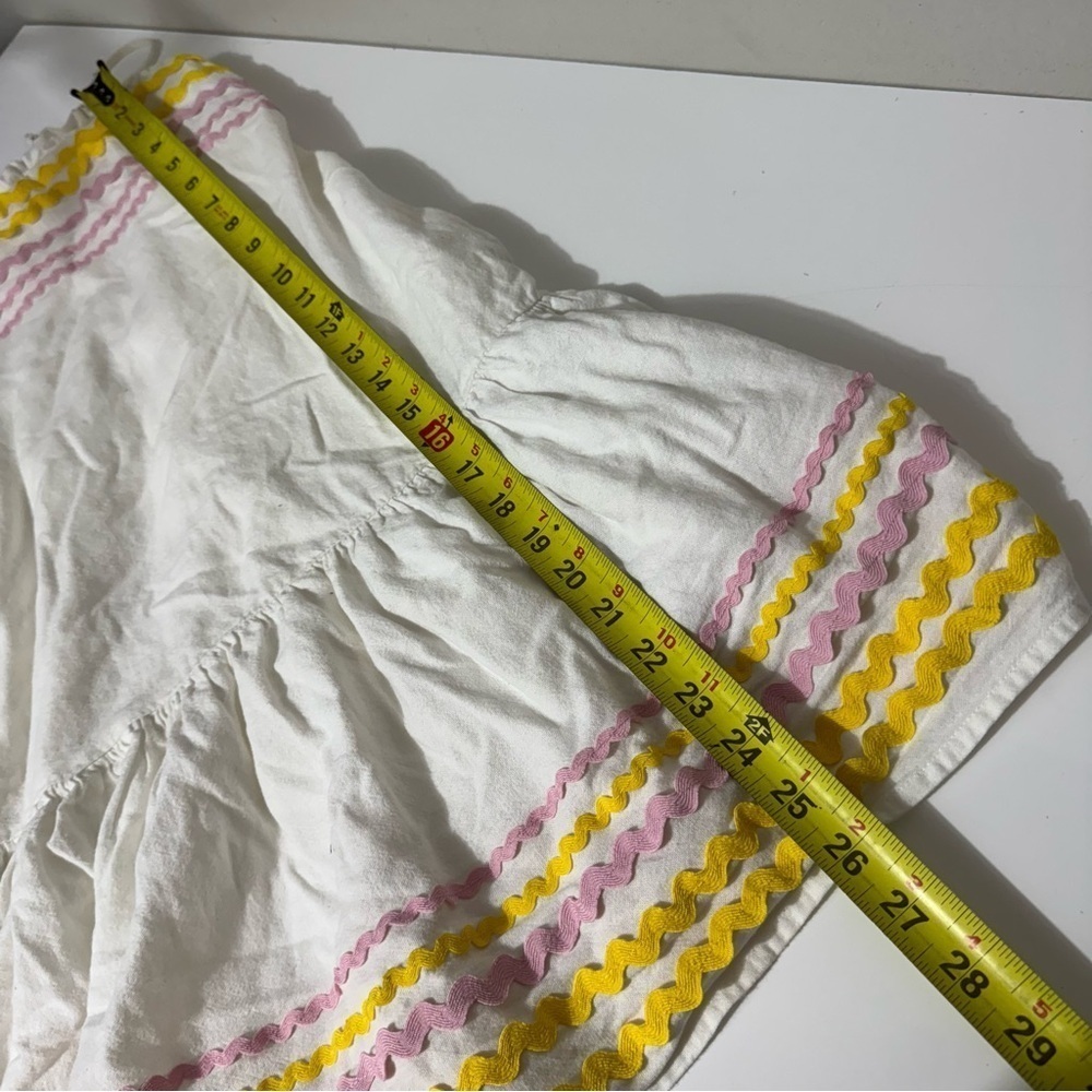 Lisa Marie Fernandez whimsical fairy mini dress with pink and yellow accents - Picture 6 of 7